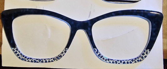 Denim Snowy Leopard w Sparkles
