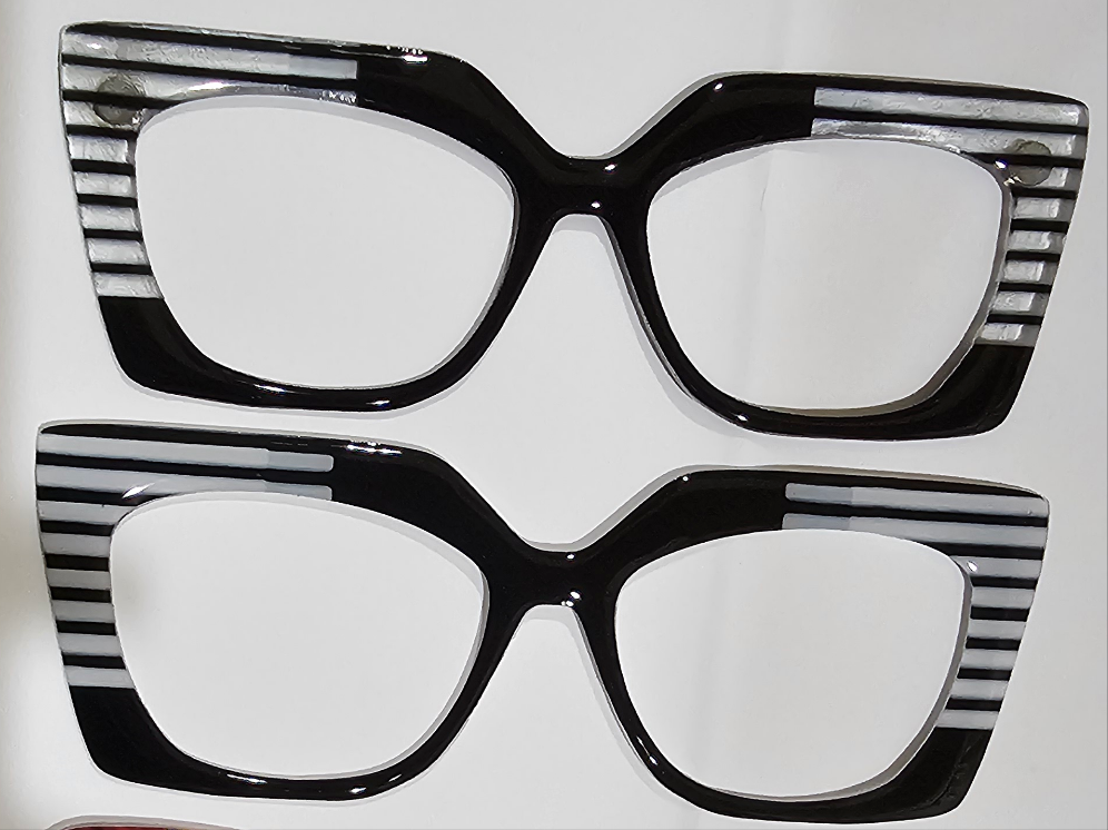 Blk & White Stripes (Navy)