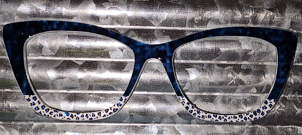 Denim Snowy Leopard w Sparkles