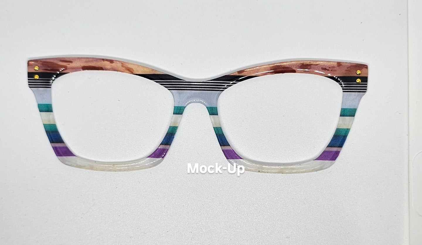 Wood Top Stripes (Green/Purple)