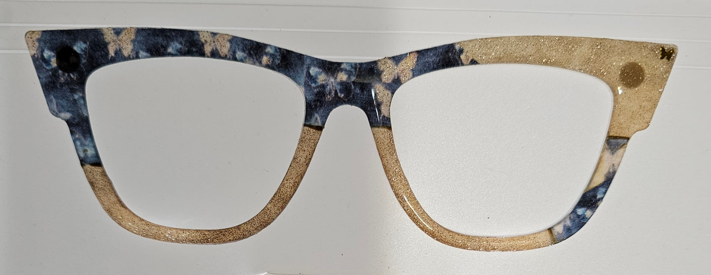 Denim Butterfly (Semi Translucent)