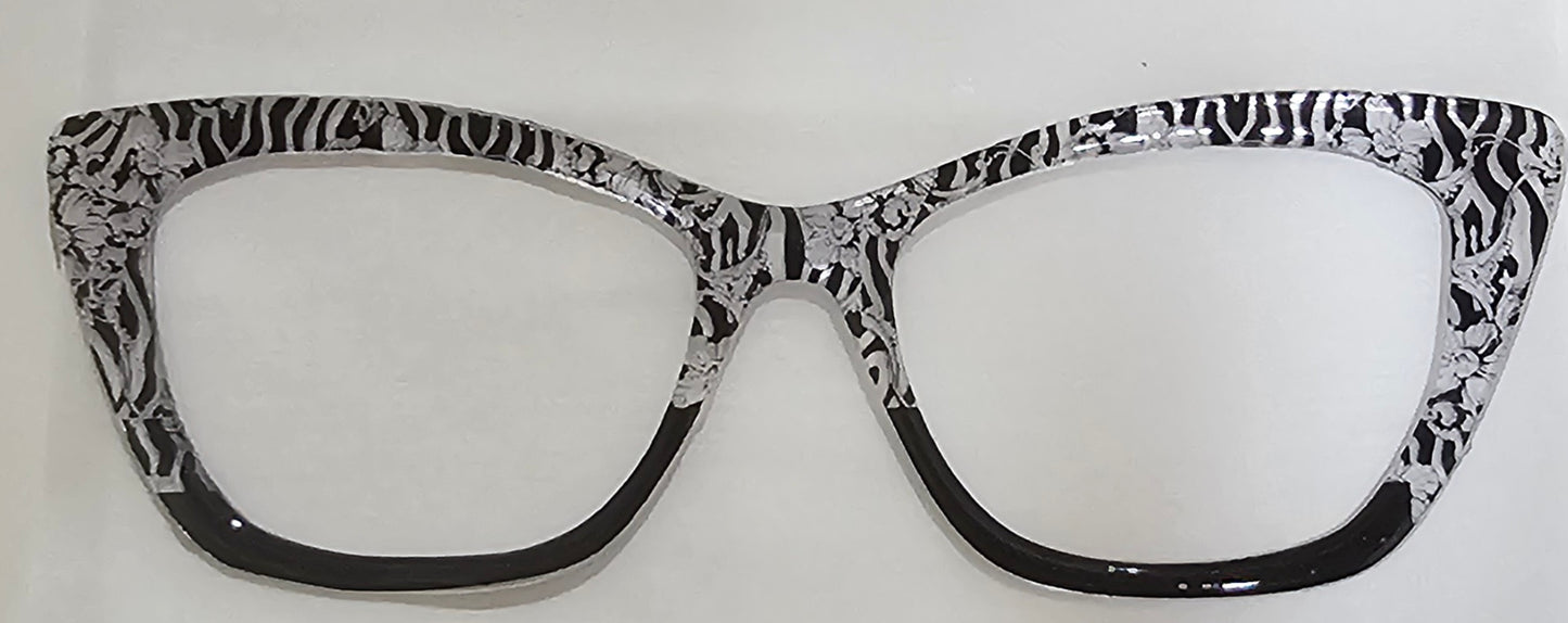 Floral Zebra Split to Blk