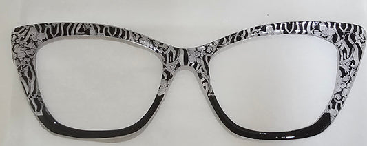 Floral Zebra Split to Blk