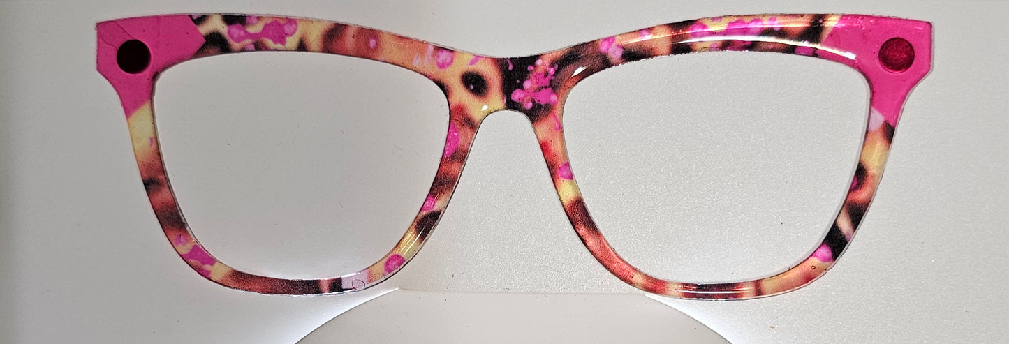 Double Cornered Pink Splatter