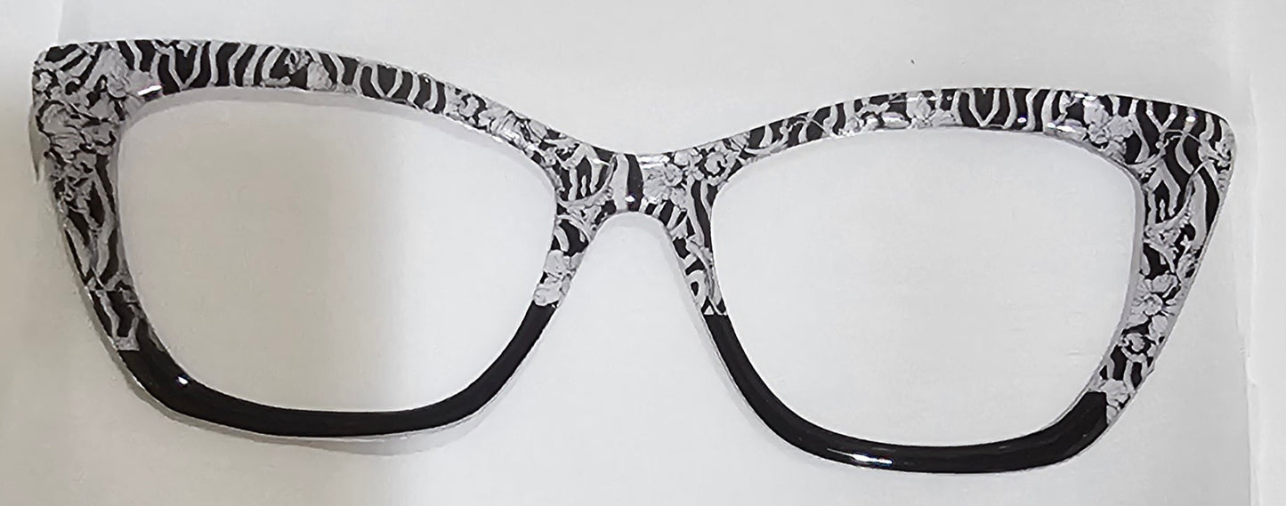 Floral Zebra Split to Blk