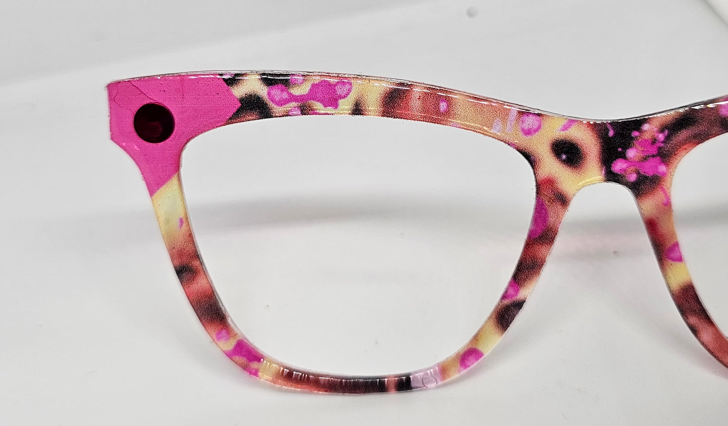 Double Cornered Pink Splatter